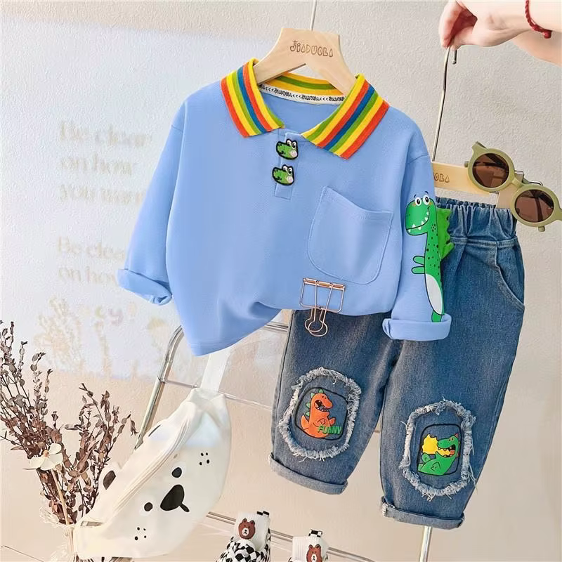Conjunto otoño para niños: camiseta y pantalón infantil - imagen 2
