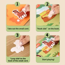 Libro Montessori con pegatinas reutilizables y actividades
