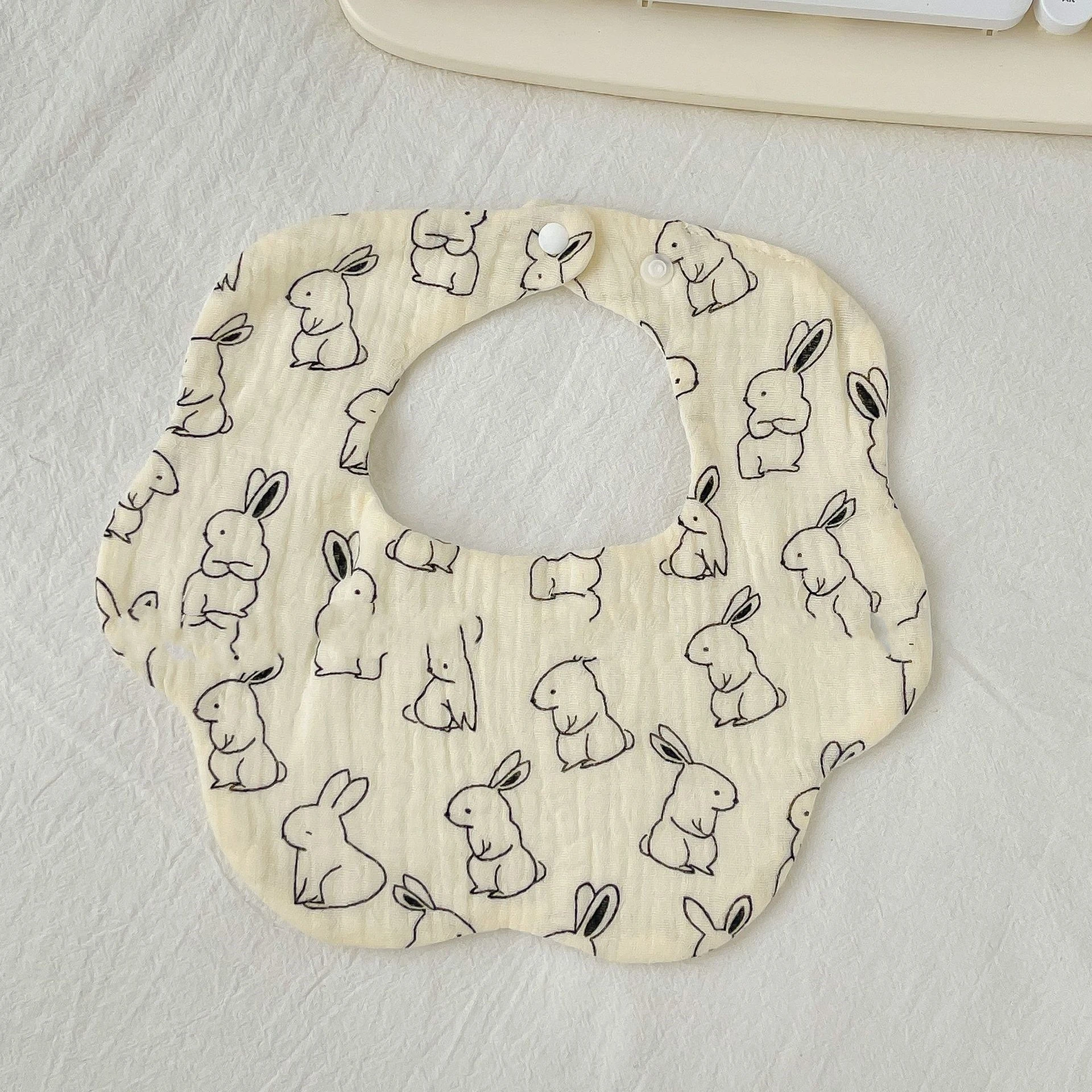 Baberos de algodón absorbentes con estampado para bebé y recién nacido - imagen 2