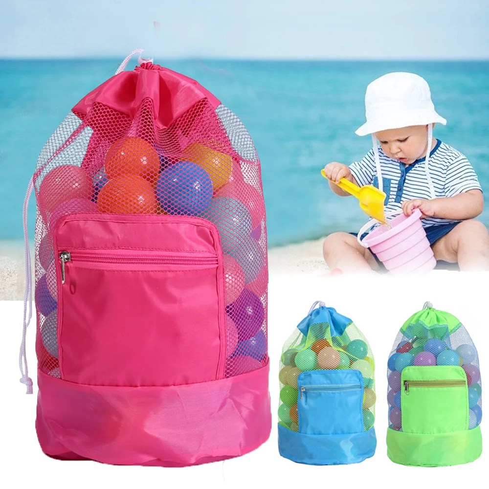 Bolsa plegable malla para juguetes de playa y accesorios con cordón - imagen 5