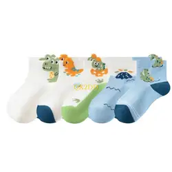 QX2D calcetines infantiles de malla con dibujos animados ligeros