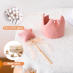 Conjunto de fiesta infantil con sombrero, diadema con corona y varita