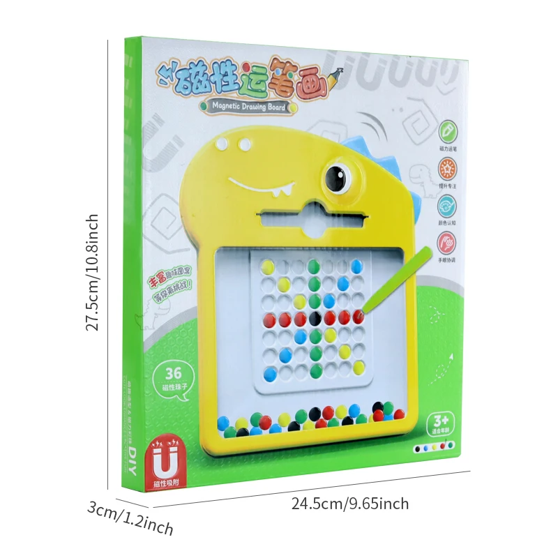 Tablero de dibujo magnético infantil con rompecabezas y coordinación - imagen 3