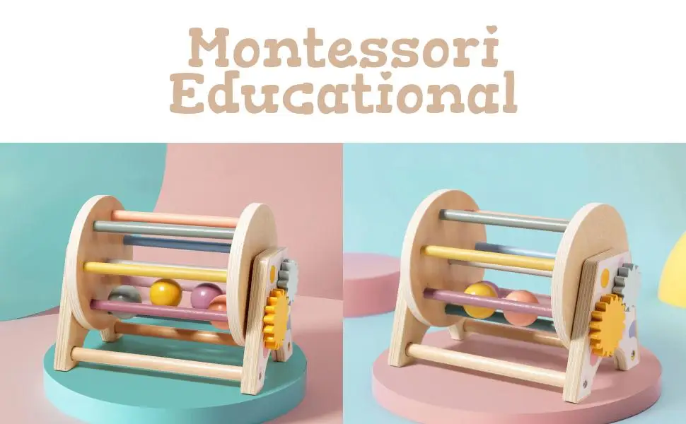 Juguete Montessori tambor rodante para motricidad y coordinación - imagen 5
