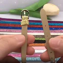 Cinturón para muñeca de algodón en cuero sintético mini