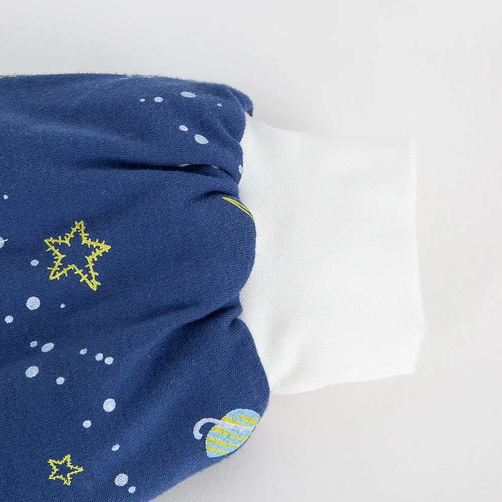 Saco de dormir bebé algodón suave estampado espacial azul marino - imagen 5