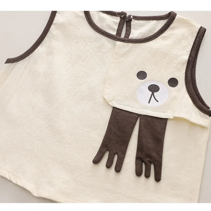Conjunto de verano bebé niña chaleco y pantalón corto - imagen 5