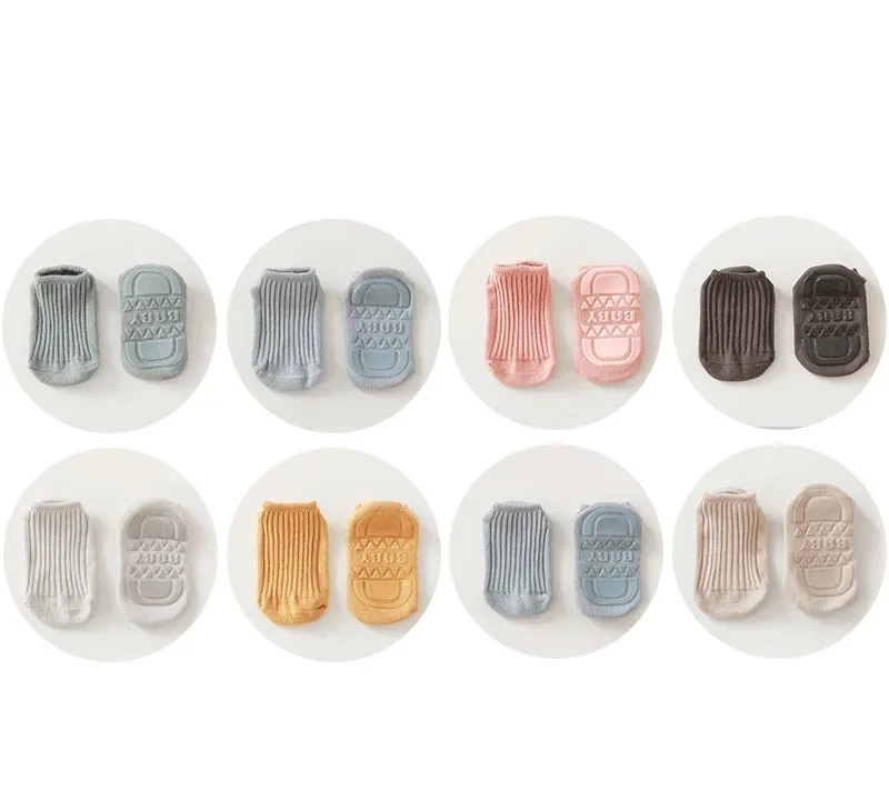 Calcetines antideslizantes de algodón tubo corto para bebé en otoño - imagen 3