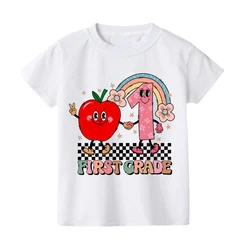 Camiseta escolar Hello First Grade para niños y niñas – Regreso al cole