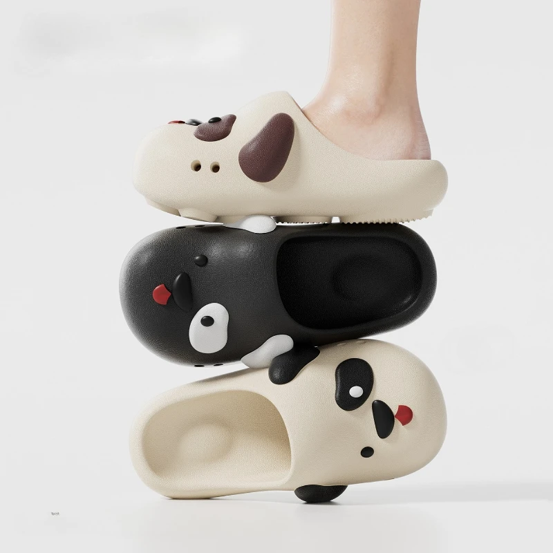 Pantuflas suaves con estampado de perro para niña – Sandalias playa - imagen 4