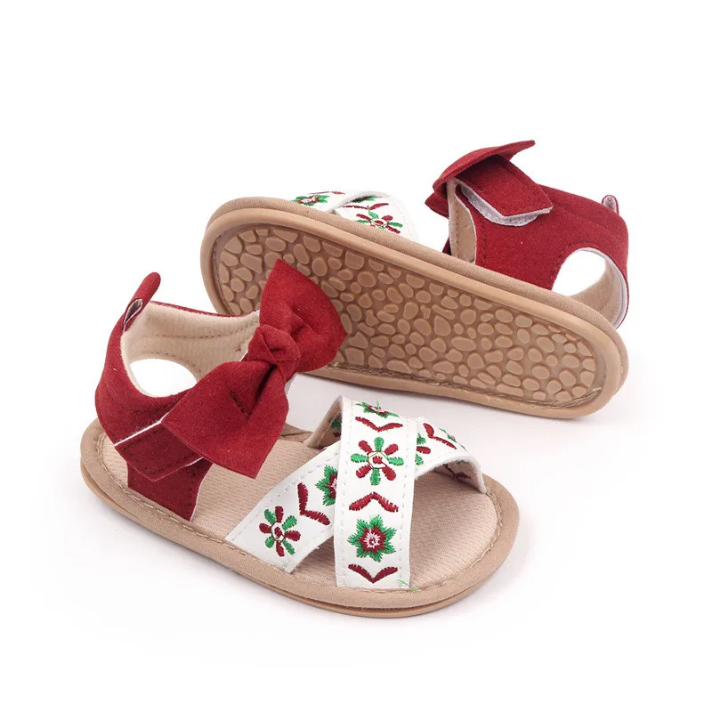 Sandalias de flores para niñas, suela suave antideslizante