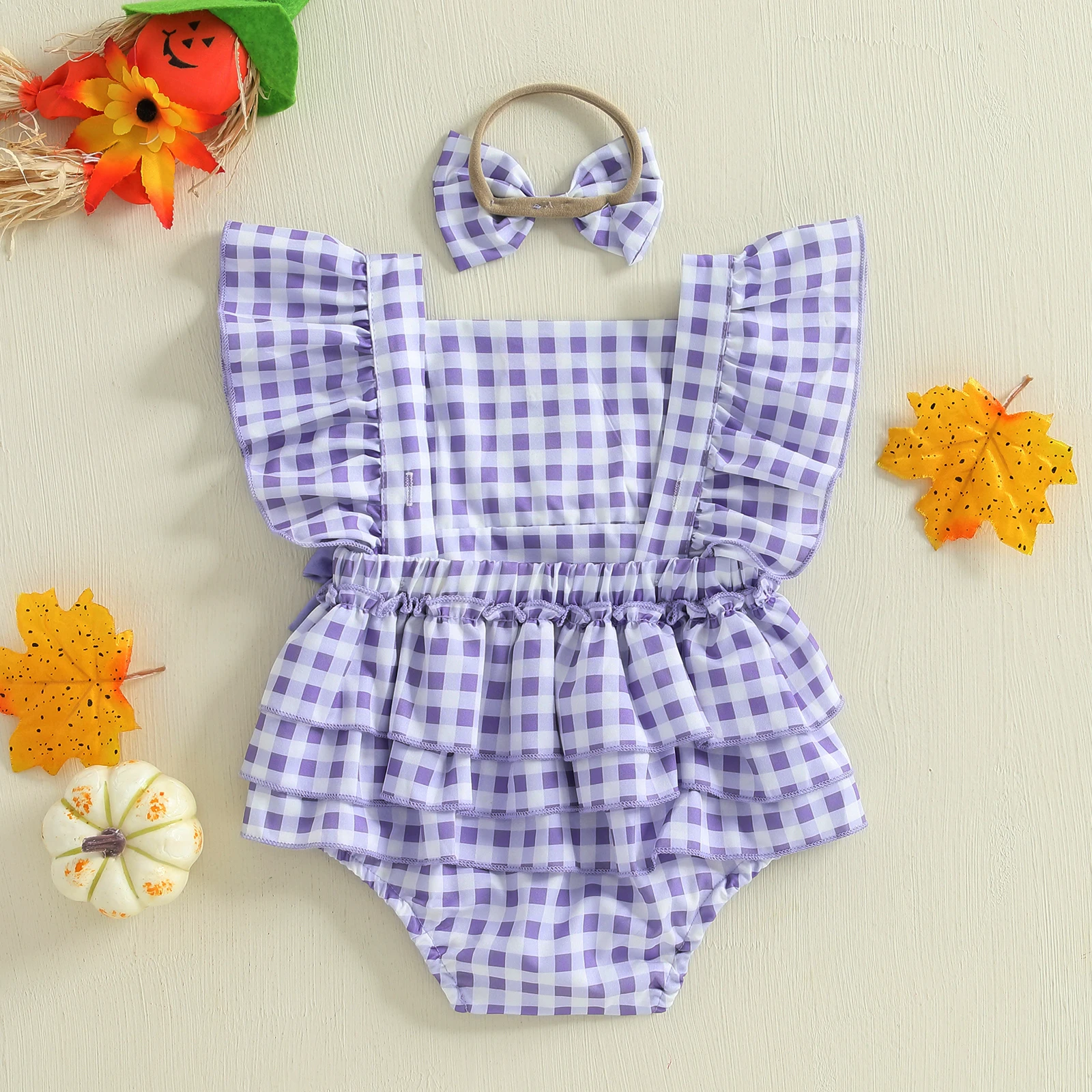 Tregren Pelele Halloween para bebé niña con estampado de calabaza - imagen 4