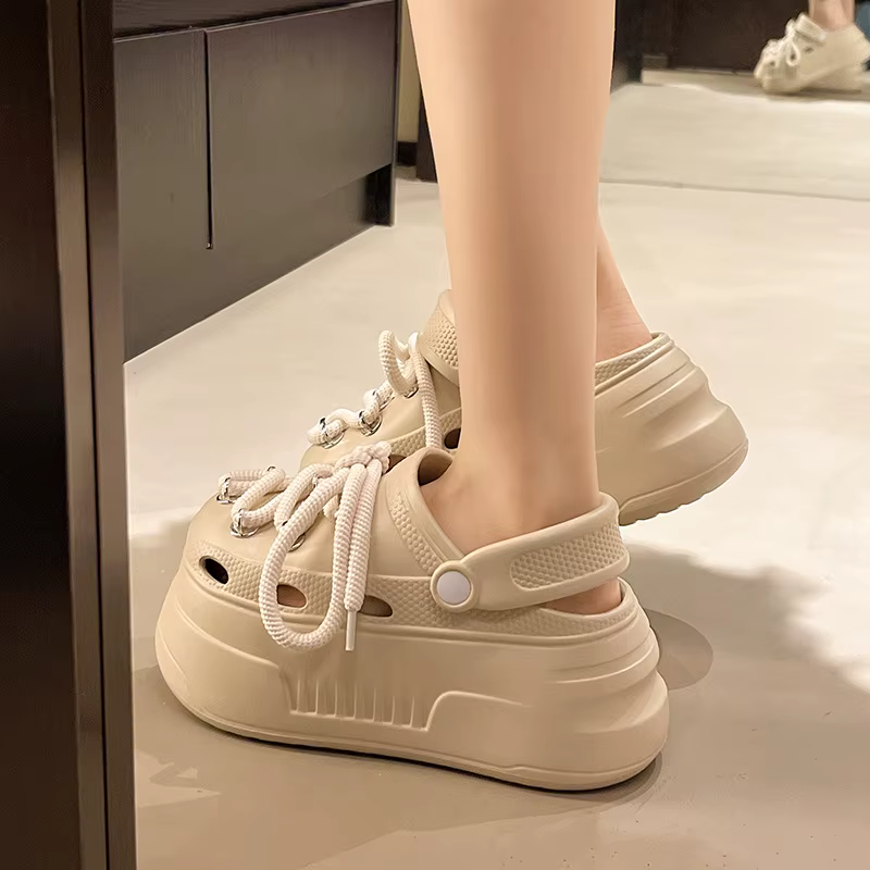 Zapatillas de plataforma con cordones y suela gruesa - imagen 3