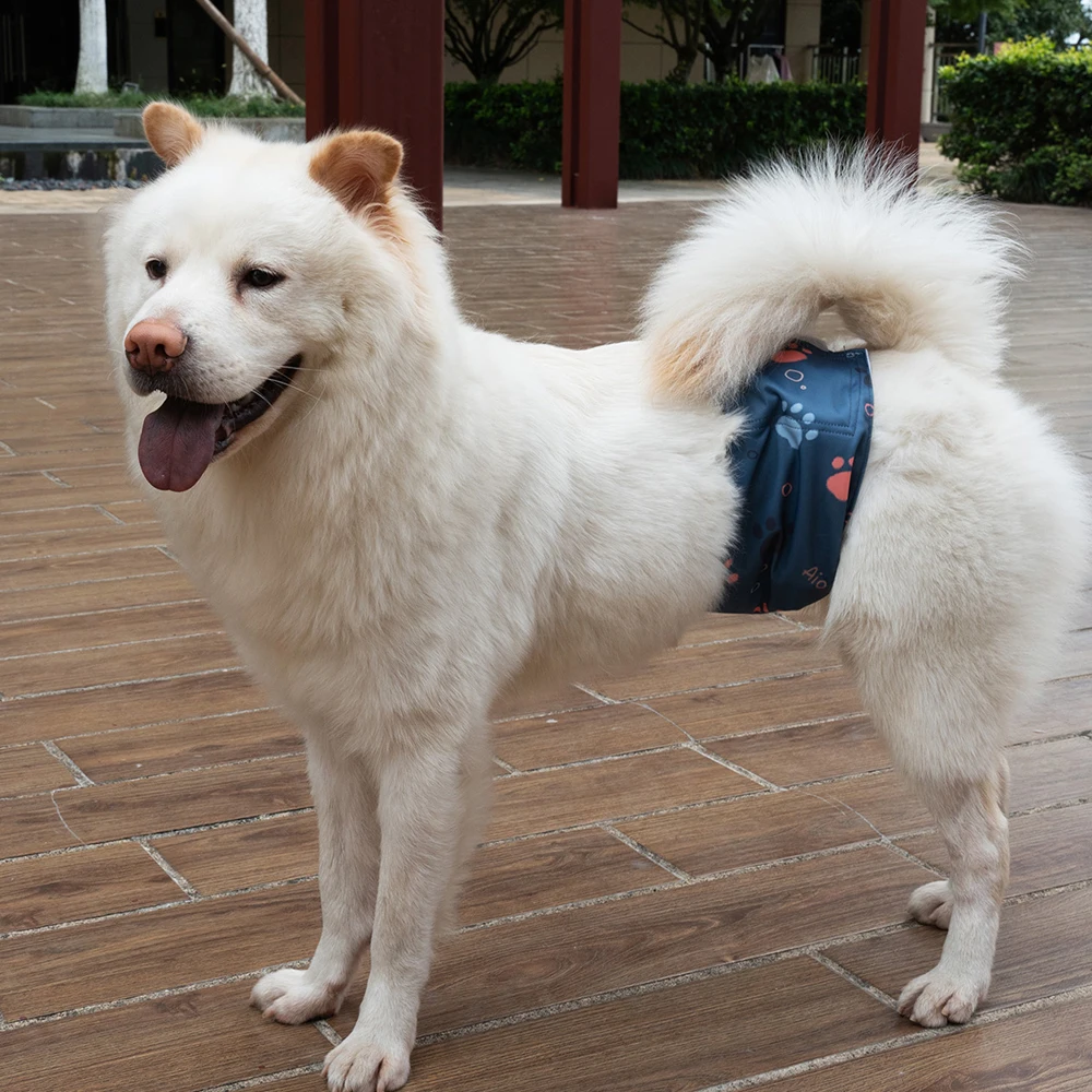 Faja abdominal lavable reutilizable para perros macho con pañales tela - imagen 3