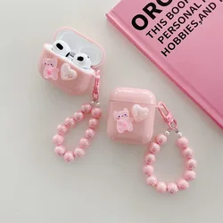 Funda AirPods infantil con corazón 3D – Protectora con llavero