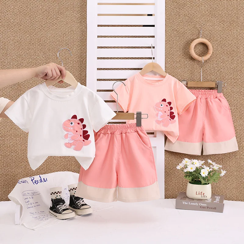Conjunto verano bebé camiseta y pantalón corto infantil