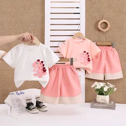 Conjunto verano bebé camiseta y pantalón corto infantil