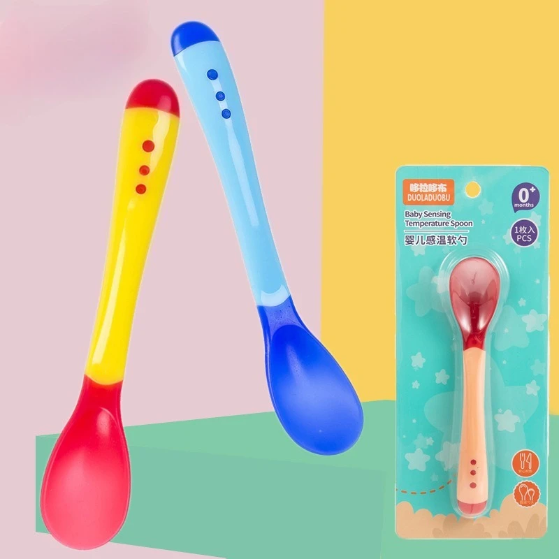Juego de cuchara y tenedor térmicos para bebé – Cabezal suave - imagen 4