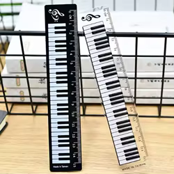 Regla marcapáginas de piano musical para cuaderno