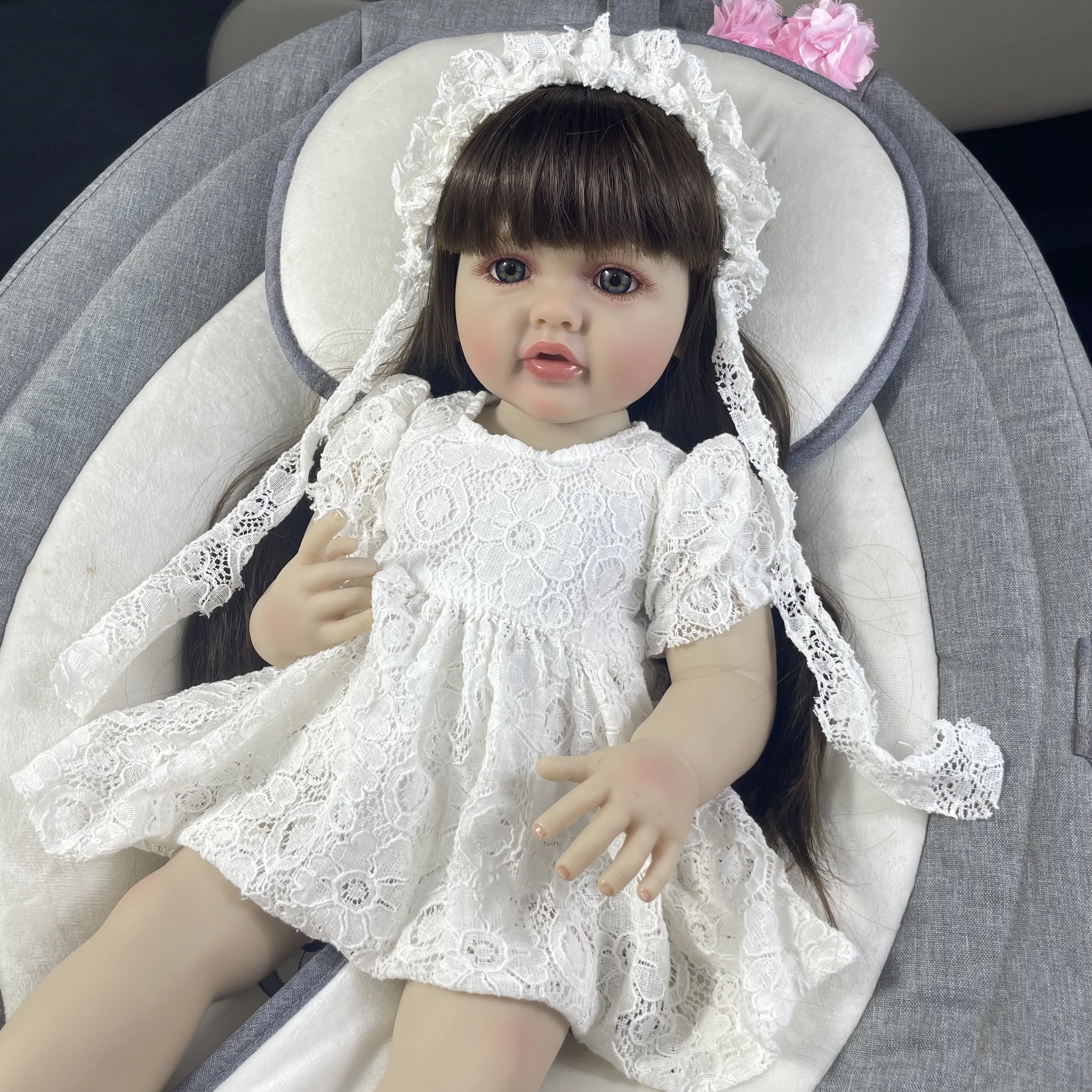MRB Muñeca reborn realista de vinilo silicona lavable para niña - imagen 2