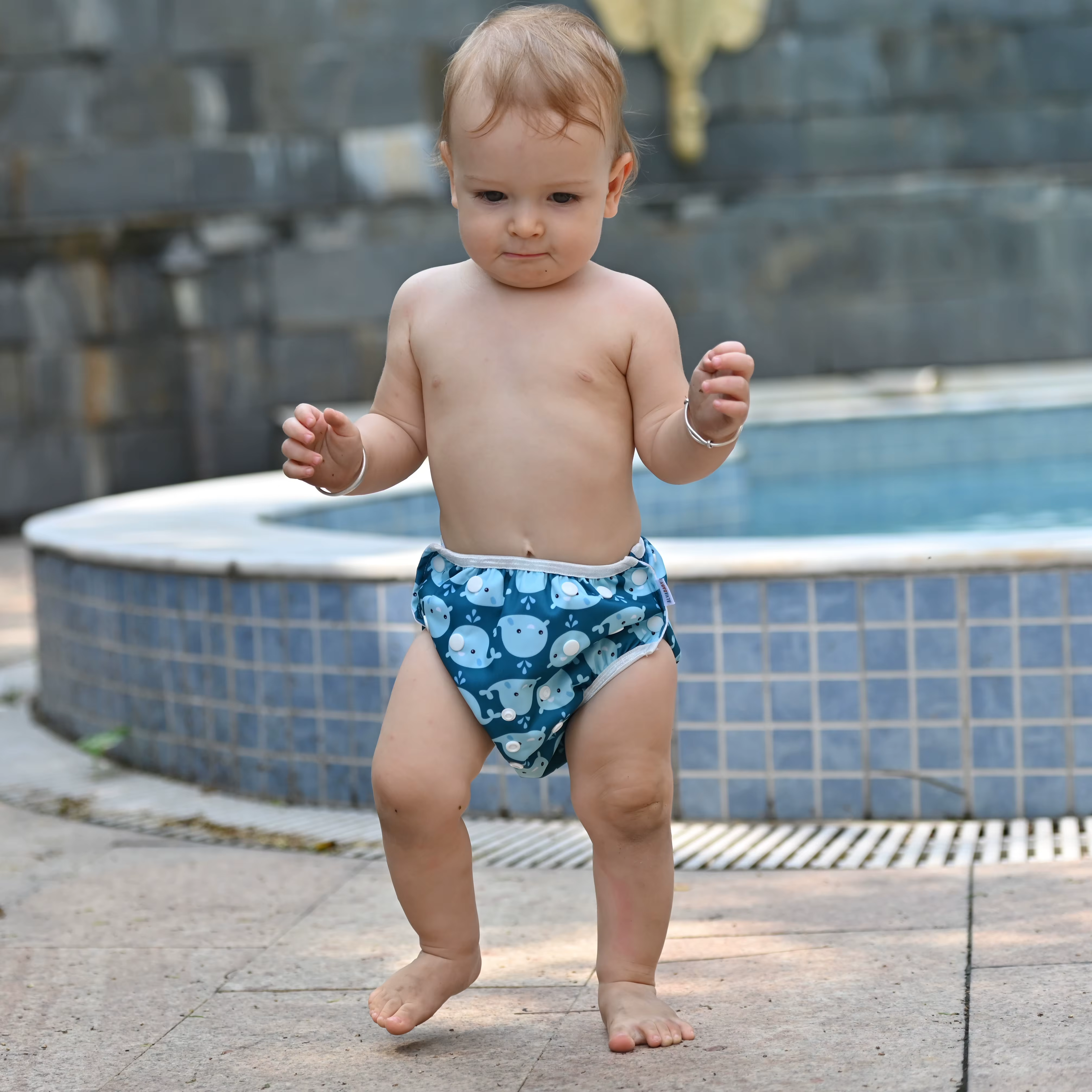 ALVABABY pañal de natación reutilizable ajustable para bebé - imagen 4