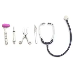 Estetoscopio miniatura juguete médico para casa de muñecas