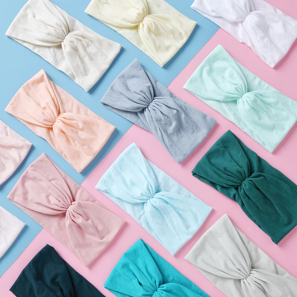 Diadema nailon liso para bebé recién nacido – Accesorio cabello