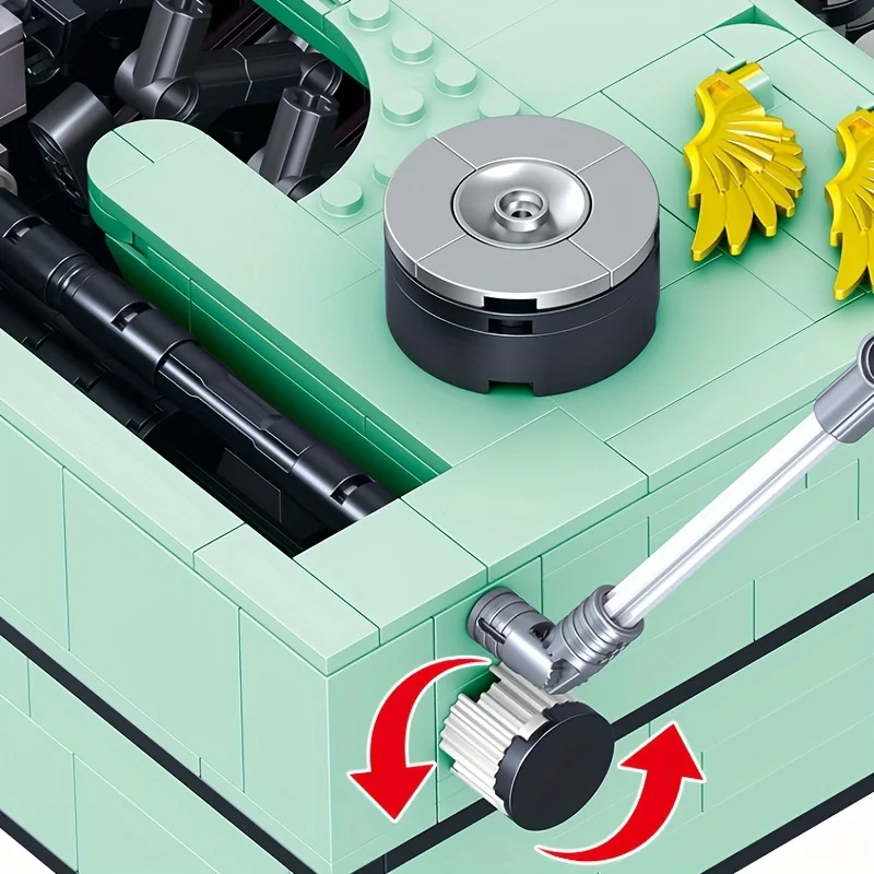 Máquina de escribir de bloques para niños - Juguete educativo DIY - imagen 4