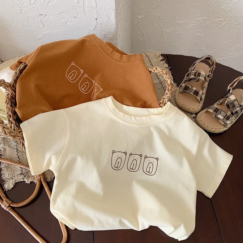 Camiseta de algodón para bebé suave con estampado infantil manga corta - imagen 3