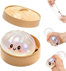 Juguete sensorial Dumpling blandito con purpurina antiestrés