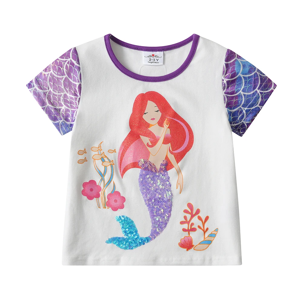 DXTON Conjunto de verano bebé: camiseta sirena y pantalón corto - imagen 4