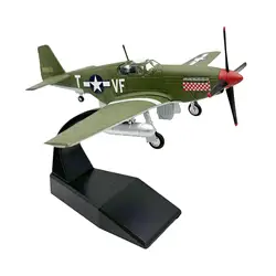 Modelo avión P-51 fundido a presión con soporte de exhibición