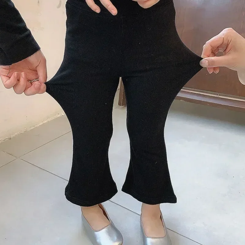 Pantalones acampanados elásticos para niña – Algodón suave para primavera y otoño - imagen 5
