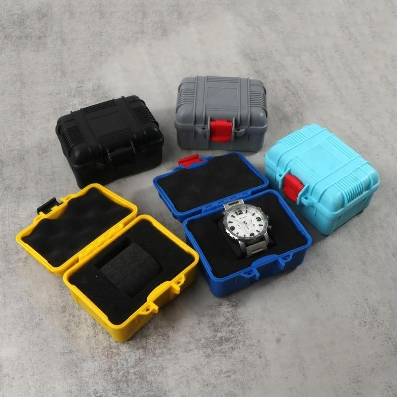 Caja protectora para reloj en color azul/oscuro