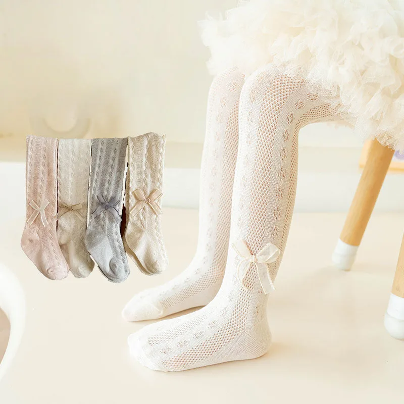 Mallas transpirables de verano para niña con lazo decorativo - imagen 2