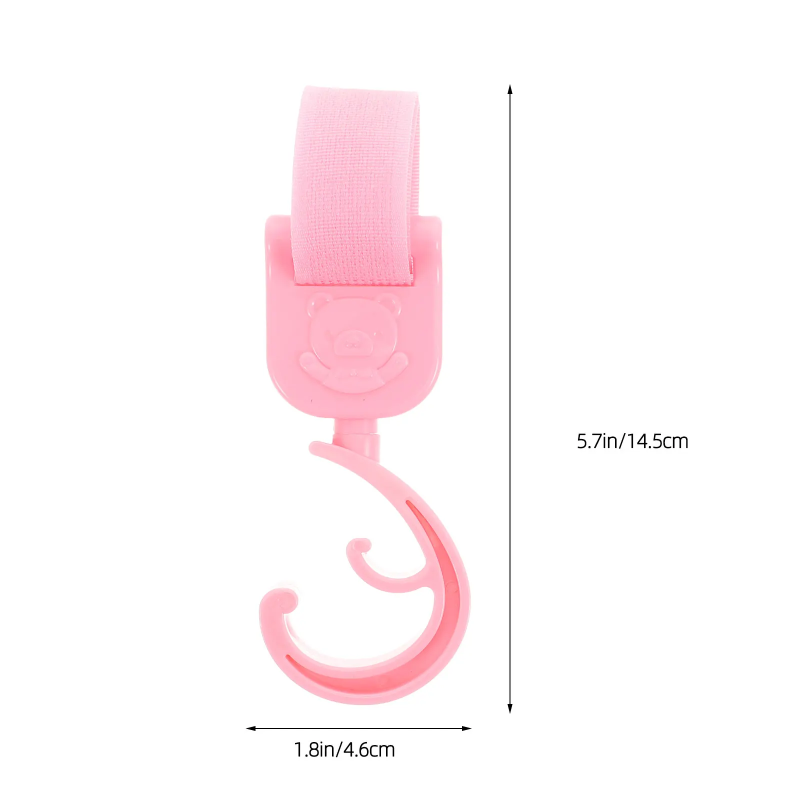 Ganchos para cochecito con mosquetón giratorio y clips carrito rosa - imagen 4