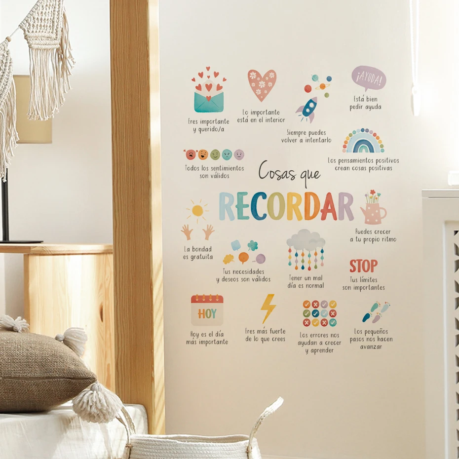 Pegatinas de pared infantiles cosas españolas para habitación - imagen 2