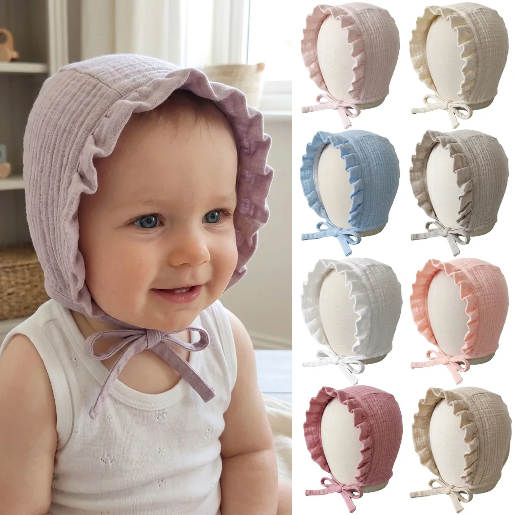 Gorro muselina algodón suave recién nacido – verano y otoño - imagen 4