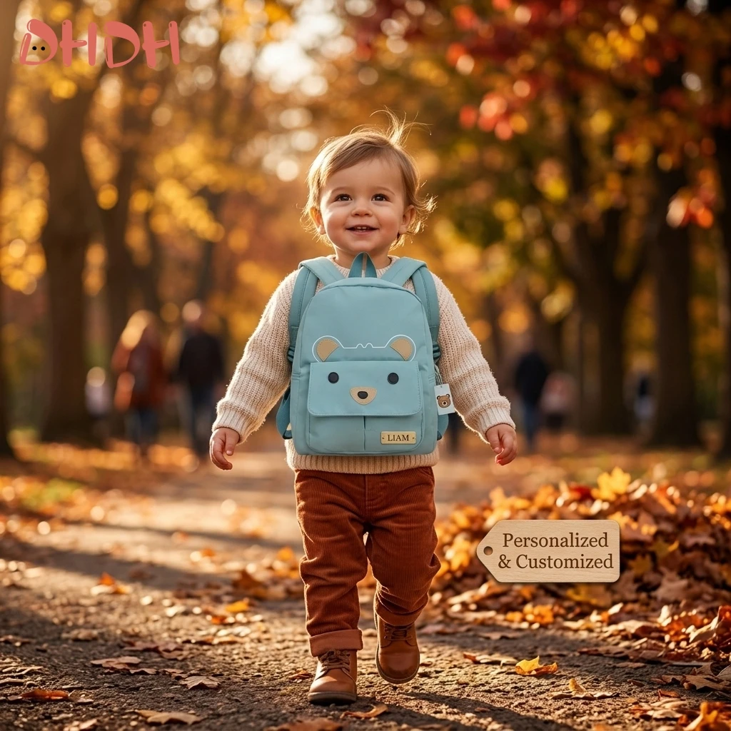 Mochila infantil bordada personalizada para otoño e invierno - imagen 3