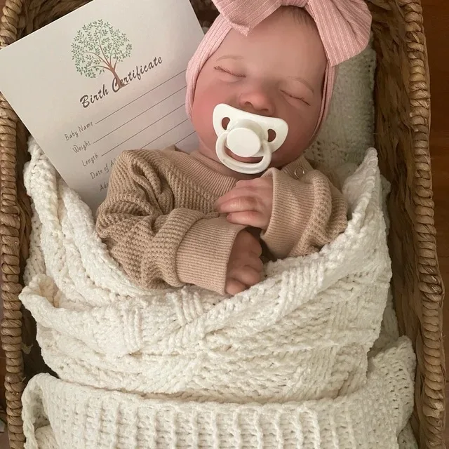 Levi – Muñeca reborn de vinilo con piel realista, bebé recién nacido