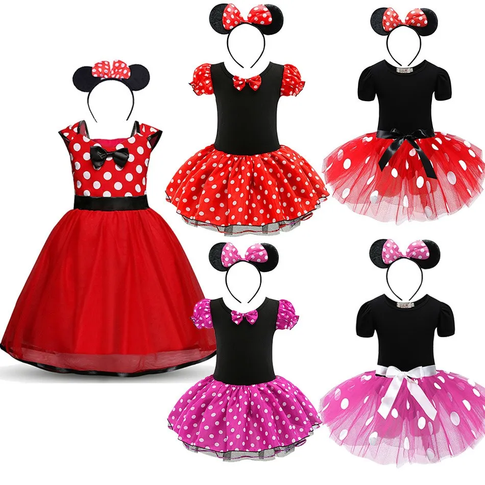 Pettiskirt Minnie Disney para niña – Vestido de lunares verano - imagen 4