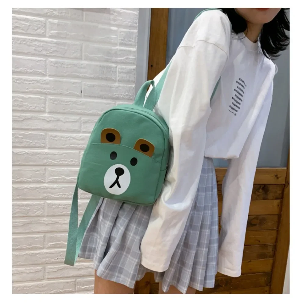 Mochila escolar infantil de felpa con osito 3D para niños y niñas - imagen 4