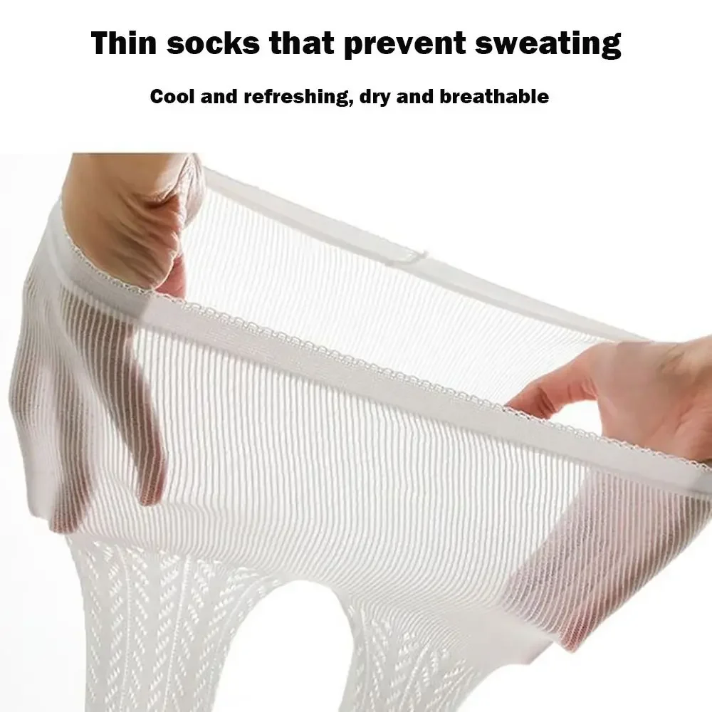 Medias finas de algodón transpirables para niñas de verano - imagen 3
