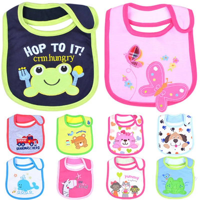 Babero bordado antisaliva para bebés – Estampado animado - imagen 3