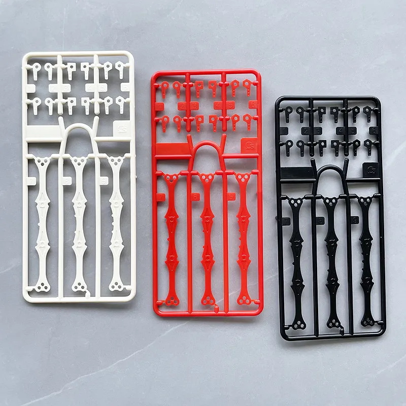 Placa angular ajustable Mini 4WD para cabezal en rojo y negro