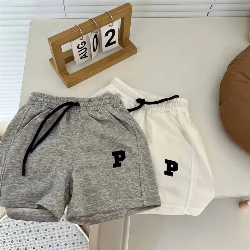 Pantalones de chándal verano con letras y cintura elástica para niños - imagen 5
