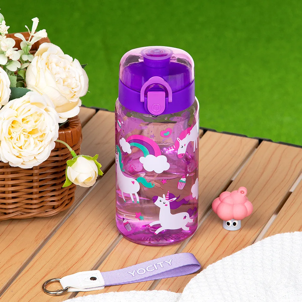 Taza de agua portátil a prueba de fugas con cuerda para colegio - imagen 3