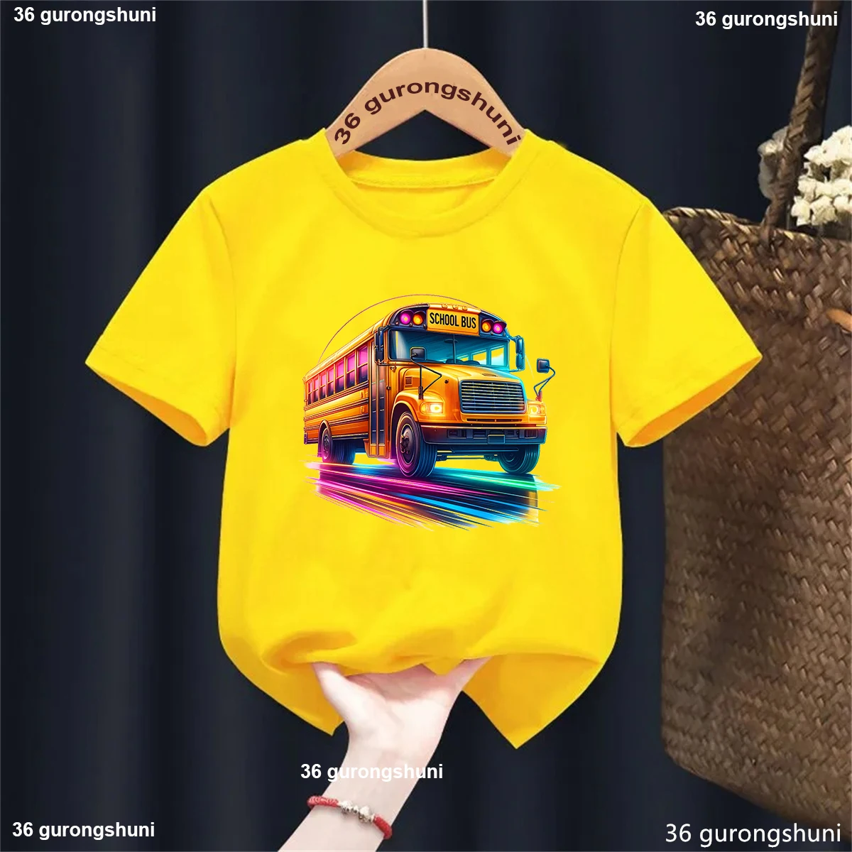 Camiseta estampada arcoíris para niños – estilo tierno de acuarela - imagen 5