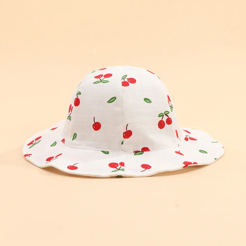 MILANCEL Sombrero pescador veraniego con cerezas para bebé - imagen 3