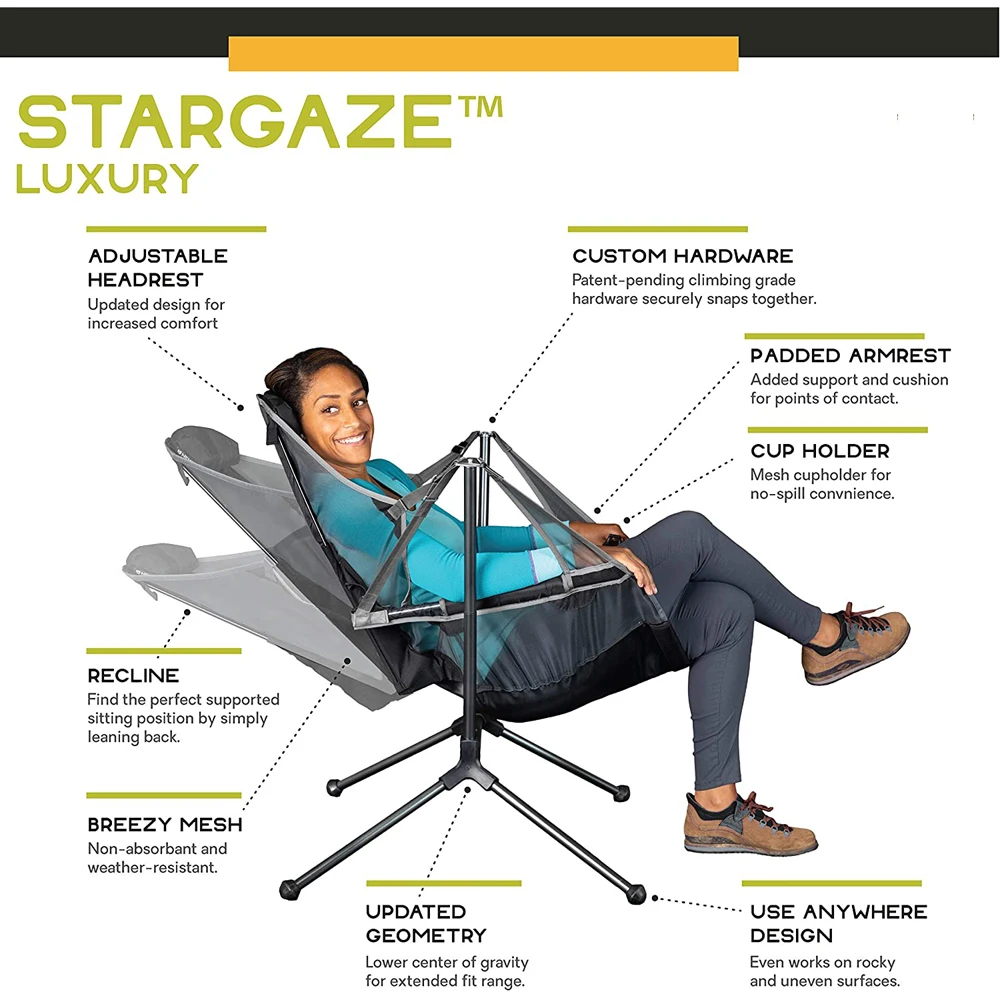 Stargaze silla de campamento reclinable lujo para acampada - imagen 4
